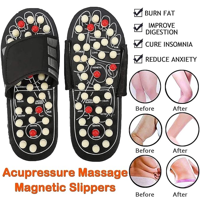 Spring Acupressure and Magnetic Therapy Slippers | Relieve Pain, Boost Circulation, Reduce Stress
